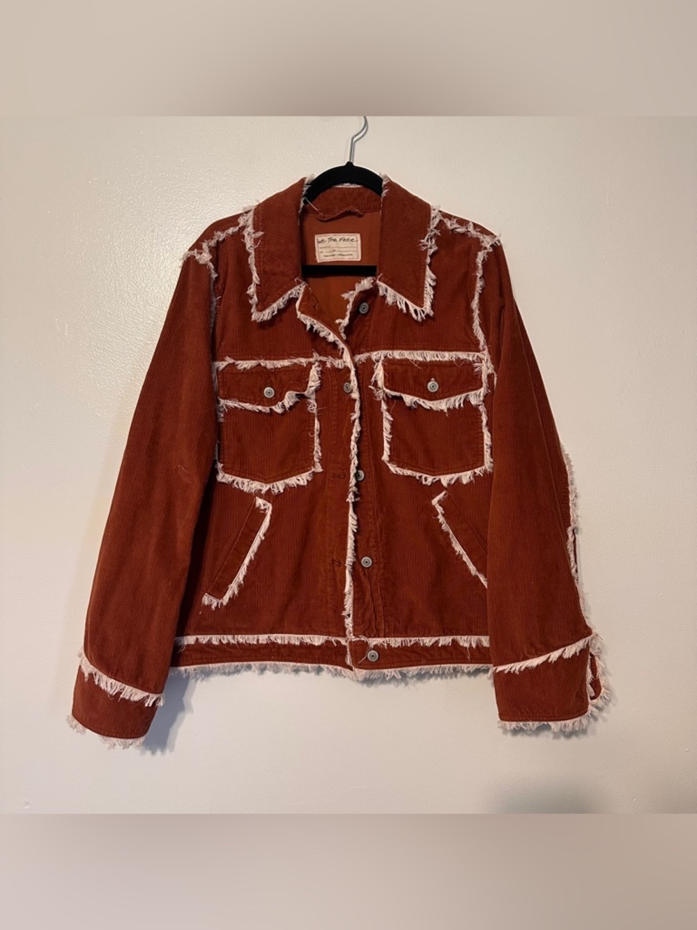 Free People Heartland Workwear Corduroy Jacket size XL Brown - Picture 4 of 8
